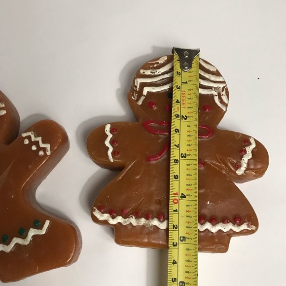 vintage Xmas Candles ROBERT ALAN CANDLE Co. house Christmas & Gingerbread Man - Picture 4 of 16